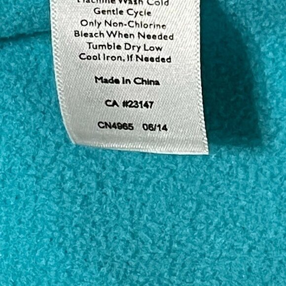 Talbots Womens Teal Full-Zip Jacket M Polyester & Fleece Machine Washable - Picture 6 of 8
